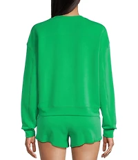 Copper Key Knit Long Sleeve Coordinating Lounge Top