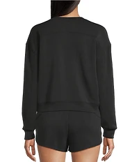 Copper Key Knit Long Sleeve Coordinating Lounge Top