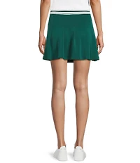 Copper Key Knit Pleated Skirt