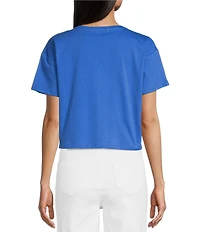 Copper Key Knit Solid Boxy T-Shirt