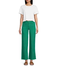 Copper Key Knit Solid Boxy T-Shirt