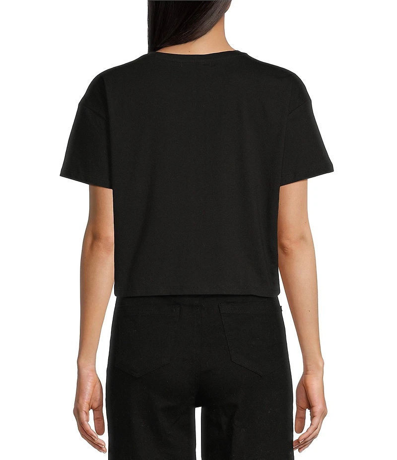 Copper Key Knit Solid Boxy T-Shirt