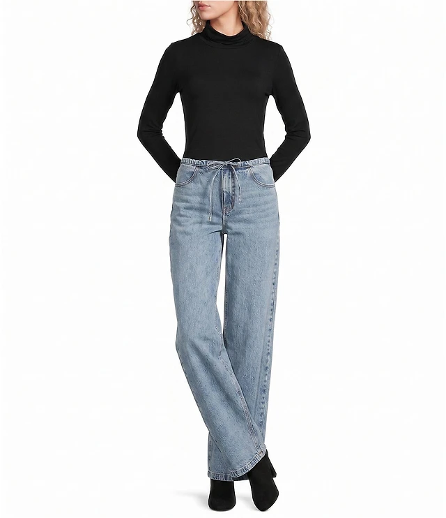 Copper Key Knit Turtleneck Top
