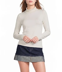 Copper Key Knit Turtleneck Top