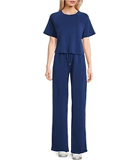 Copper Key Knit Wide Leg Pull On Coordinating Pants