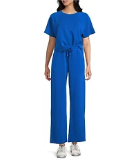 Copper Key Knit Wide Leg Pull On Coordinating Pants