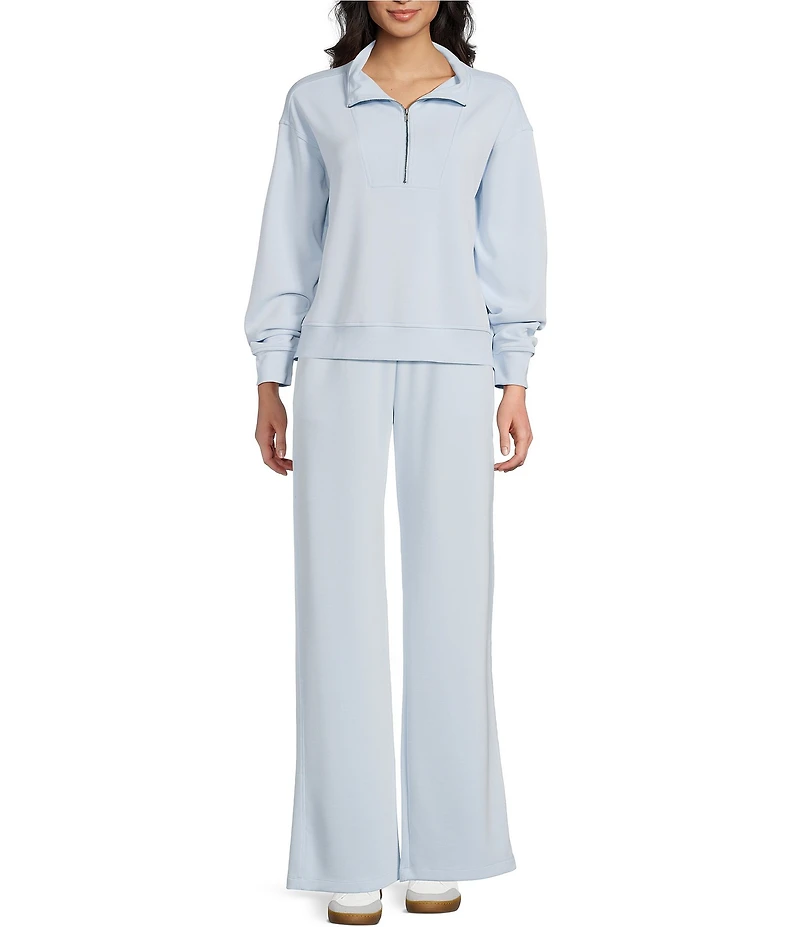 Copper Key Knit Wide Leg Pull On Coordinating Pants