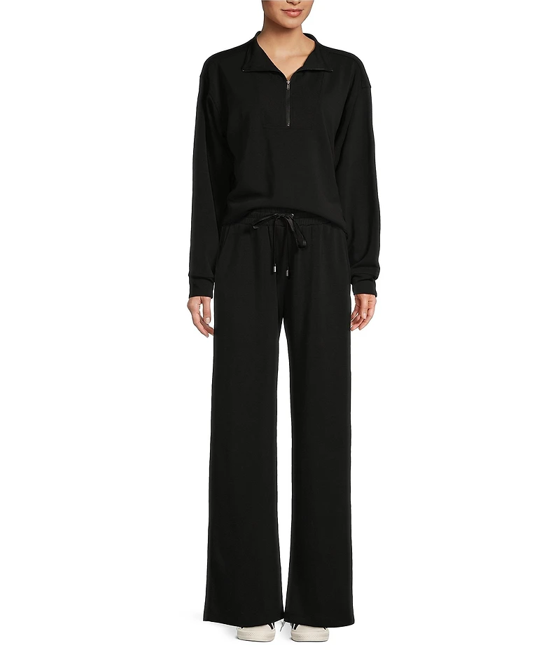 Copper Key Knit Wide Leg Pull On Coordinating Pants