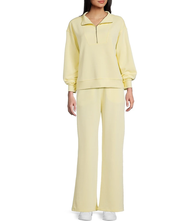 Copper Key Knit Wide Leg Pull On Coordinating Pants