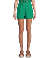 Copper Key Linen Blend Coordinating Shorts