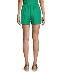 Copper Key Linen Blend Coordinating Shorts