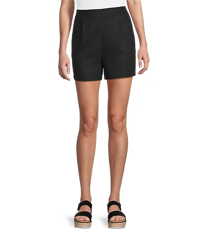 Copper Key Linen Blend Coordinating Shorts