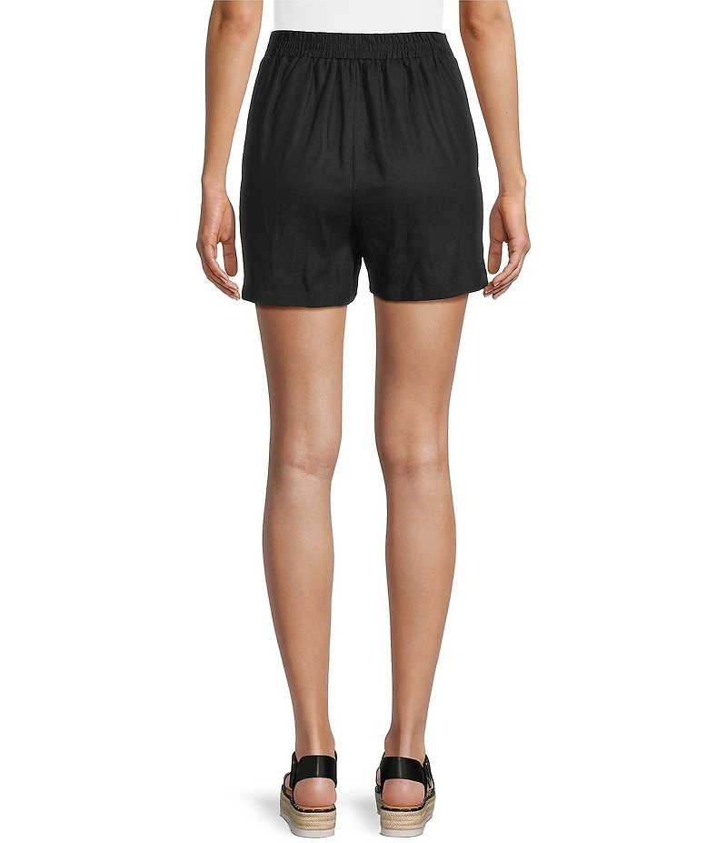 Copper Key Linen Blend Coordinating Shorts