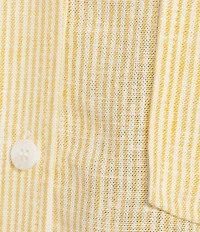 Copper Key Linen Stripe Coordinating Crop Camp Shirt
