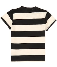 Copper Key Little Girls Knit Wide Stripe Boxy T-Shirt