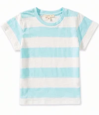 Copper Key Little Girls Wide Stripe Boxy T-Shirt