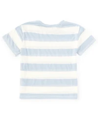 Copper Key Little Girls Knit Wide Stripe Boxy T-Shirt