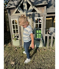 Copper Key Little Girls Knit Wide Stripe Boxy T-Shirt