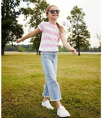 Copper Key Little Girls Wide Leg Denim Jeans