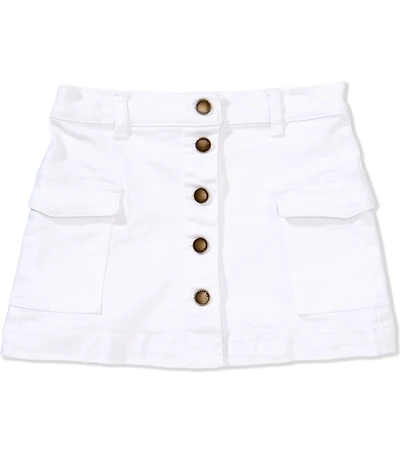 Copper Key Little Girls Button Front Denim Skirt