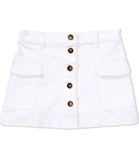 Copper Key Little Girls Button Front Denim Skirt