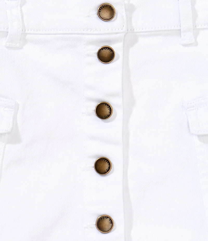 Copper Key Little Girls Button Front Denim Skirt