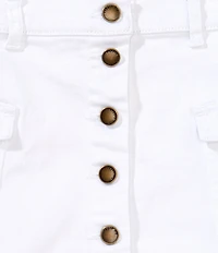 Copper Key Little Girls Button Front Denim Skirt