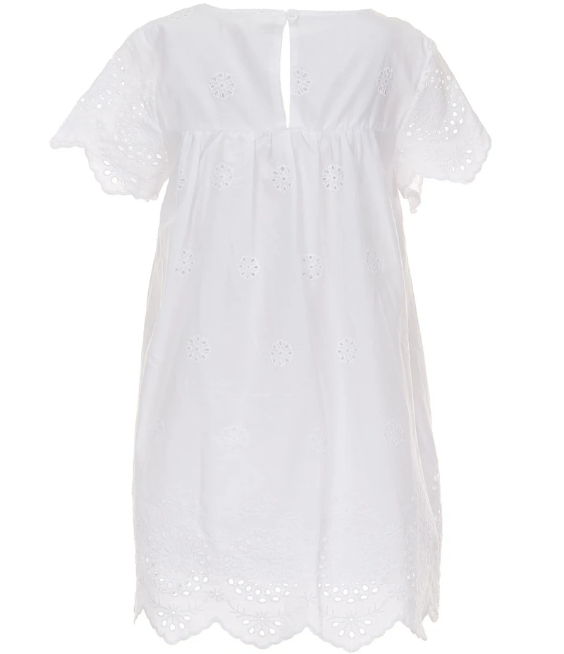 Copper Key Little Girls Eyelet Short Sleeve Dress