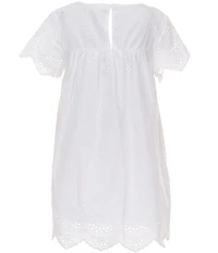 Copper Key Little Girls Eyelet Short Sleeve Dress