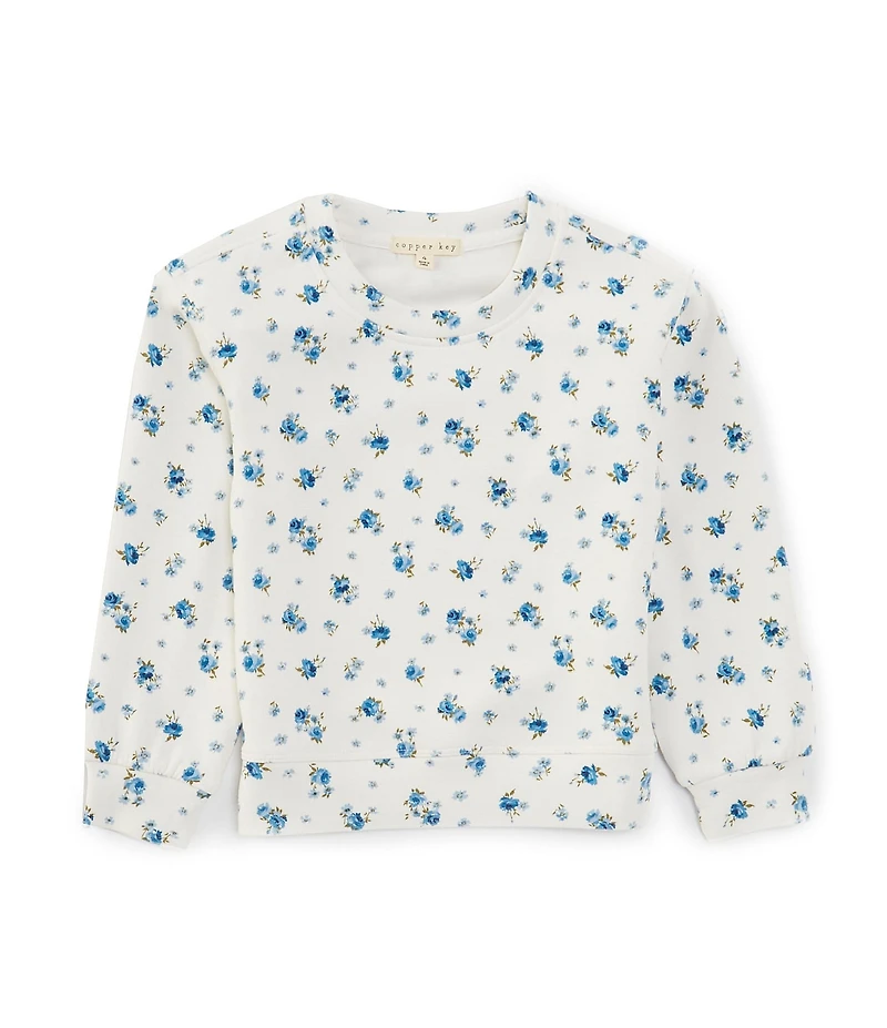 Copper Key Little Girls Floral Lounge Life Sweatshirt