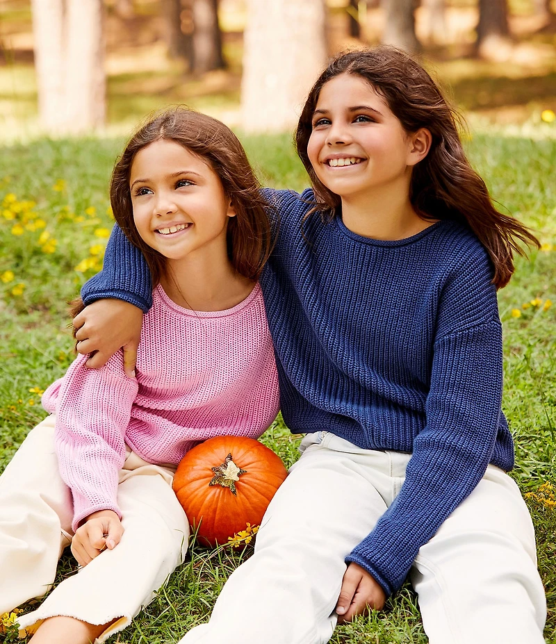 Copper Key Little Girls Jersey Roll Neck Sweater
