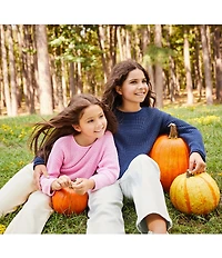 Copper Key Little Girls Jersey Roll Neck Sweater