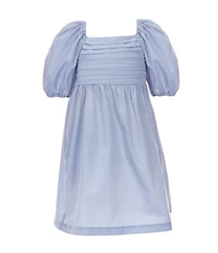 Copper Key Little Girls Shirred Bodice Margo Puff Sleeve Dress