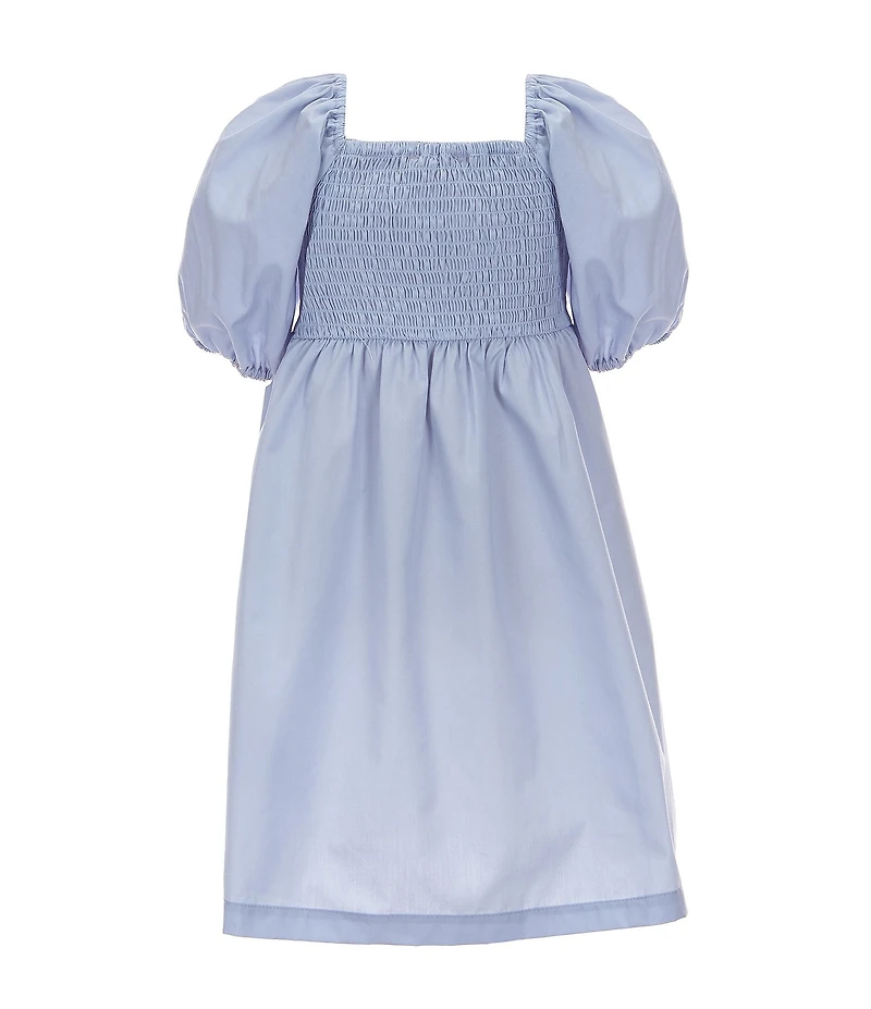 Copper Key Little Girls Shirred Bodice Margo Puff Sleeve Dress