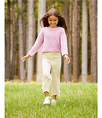 Copper Key Little Girls Wide Leg Denim Pants