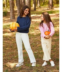 Copper Key Little Girls Wide Leg Denim Pants
