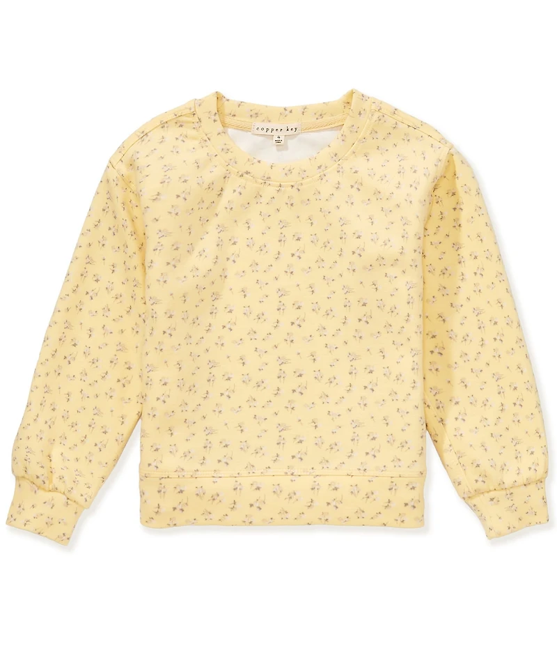 Copper Key Little Girls Ditsy Floral Print Lounge Life Sweatshirt
