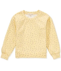 Copper Key Little Girls Ditsy Floral Print Lounge Life Sweatshirt
