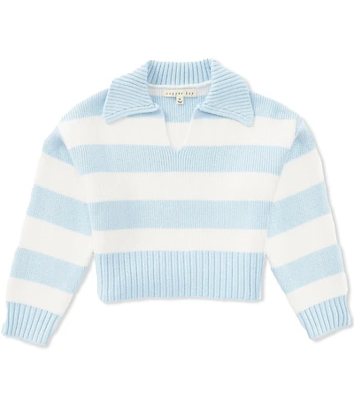Copper Key Little Girls Fisherman Sweater
