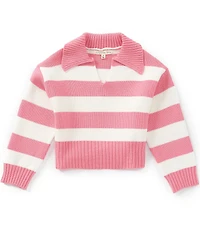 Copper Key Little Girls Fisherman Sweater