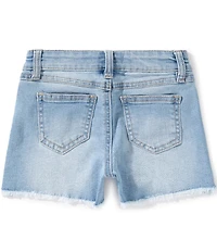 Copper Key Little Girls Frayed Hem High Rise Cut Off Denim Shorts