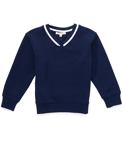 Copper Key Little Girls Lounge Life V-Neck Sweatshirt