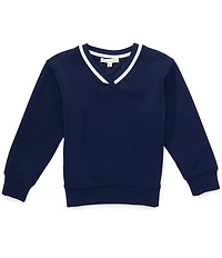 Copper Key Little Girls Lounge Life V-Neck Sweatshirt