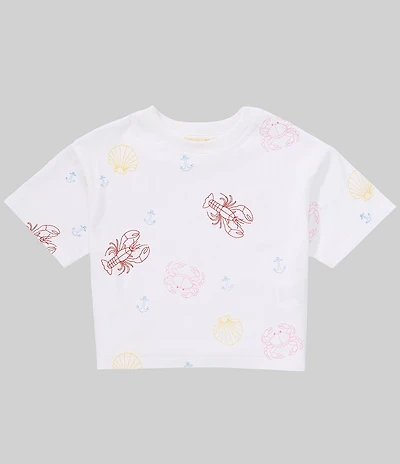 Copper Key Little Girls Printed Boxy Tee