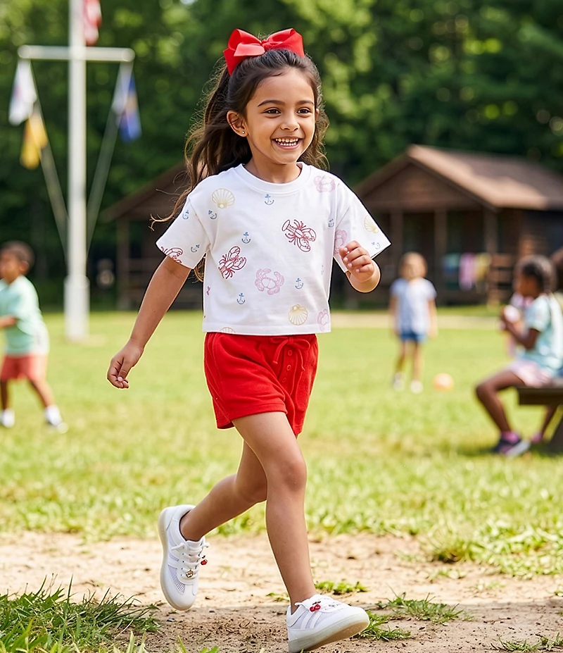 Copper Key Little Girls Printed Boxy Tee