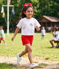 Copper Key Little Girls Printed Boxy Tee