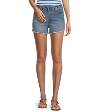 Copper Key Long Cut Off Denim Shorts