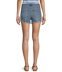 Copper Key Long Cut Off Denim Shorts