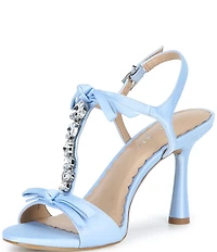 Copper Key Lucia Jewel Embellished T-Strap Dress Sandals