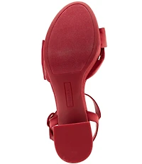 Copper Key Lux Satin Bow Family Matching Platform Dress Sandals
